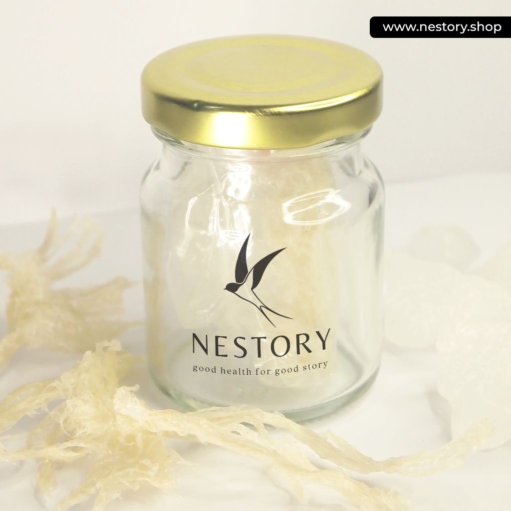 

NESTORY - Sarang walet kering (serpihan/patahan) kemasan jar 75ml /siap masak