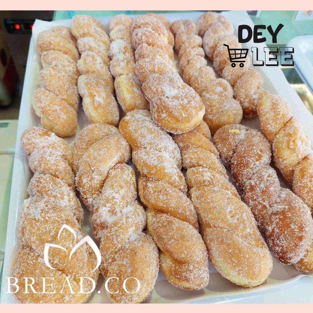 

BREADCO Donat Kepang Tabur Gula per 1 pc Satuan Cemilan Halal Bandung