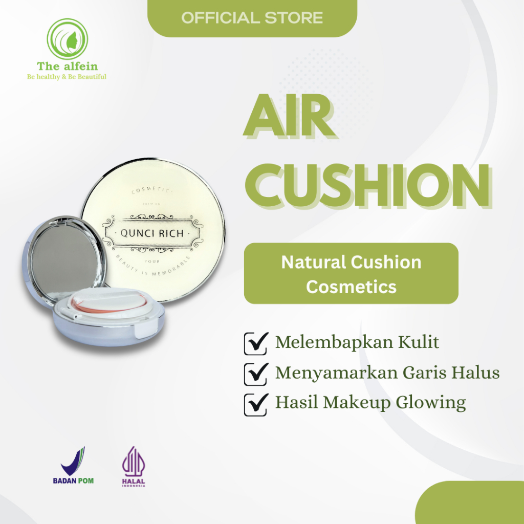 Natural Cushion Cosmetics - Qunci Rich by The Alfein Clinic | Cushion Premium Benefit