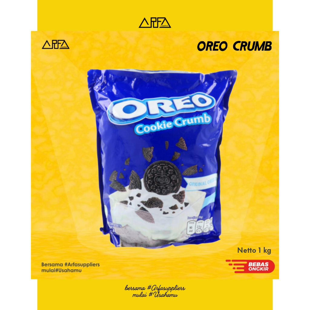 

Oreo Cookie Crumb 1 kg - Biskuit Oreo Crumb