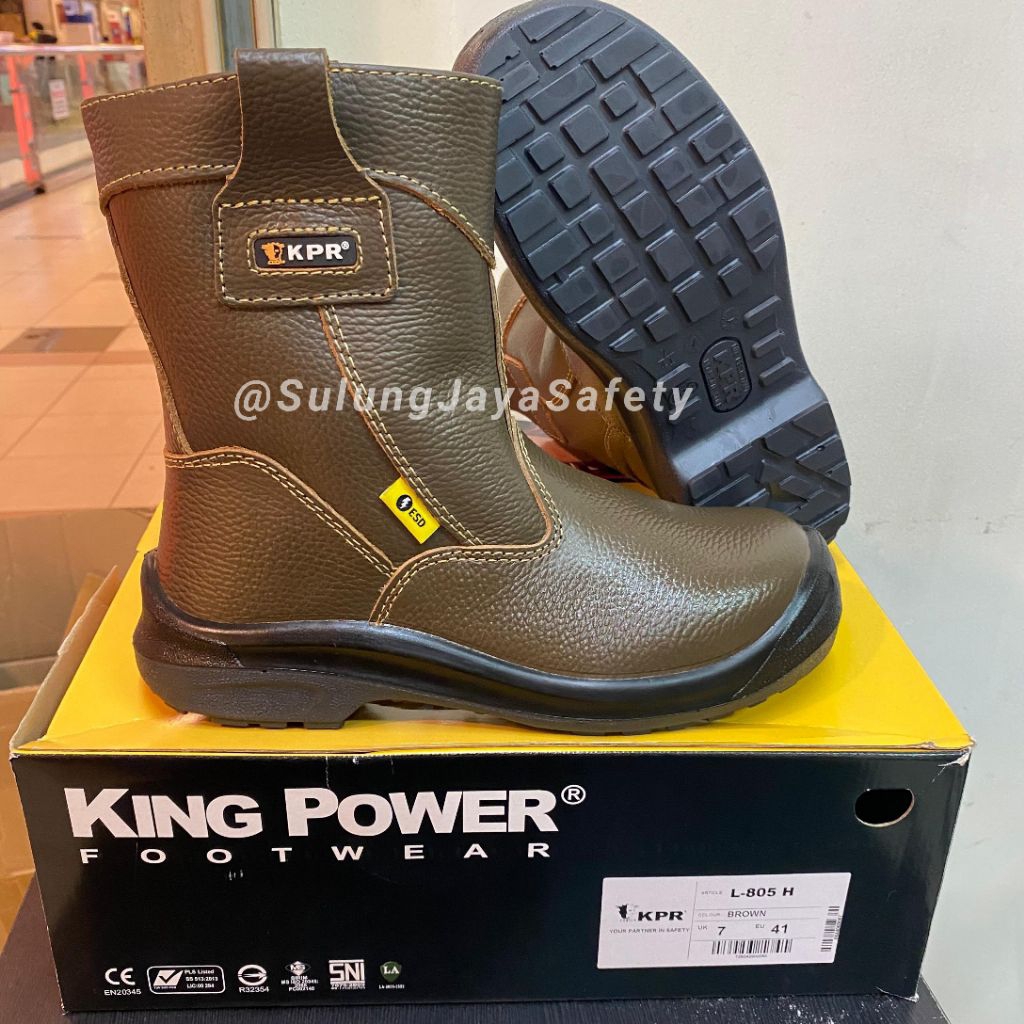 Sepatu Safety Kings Power KPR L - 805 H Original 100% Warna Coklat - Safety Shoes Keselamatan Kerja 