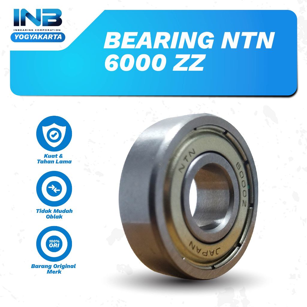 Laker Bearing 6000 zz NTN Laker As Roda Depan Belakang Sepeda Bearing Depan Kepala Bor Original NTN 