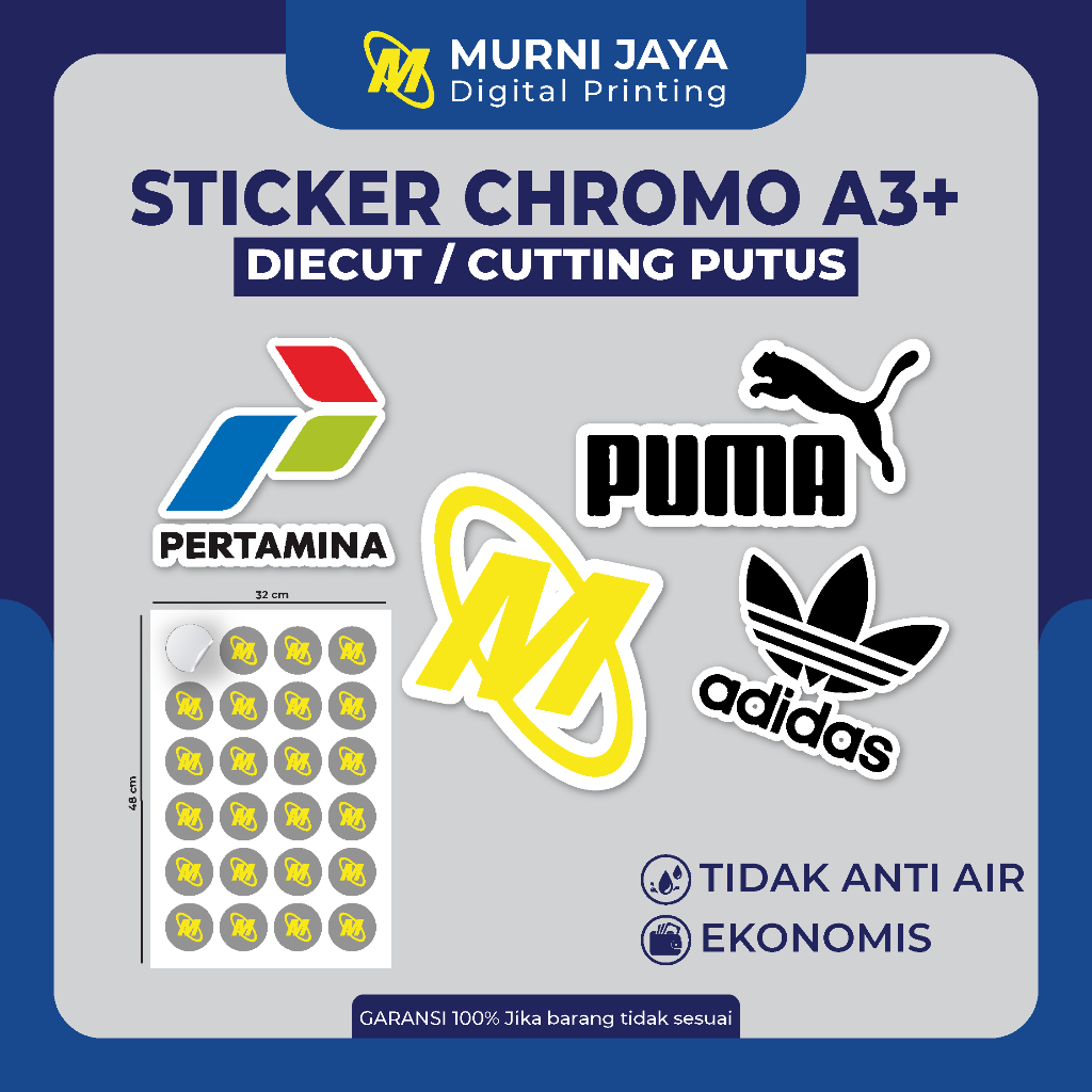 

MURNIJAYA | Cetak Sticker Diecut/Cutting Putus | Cetak Sticker Custom Design