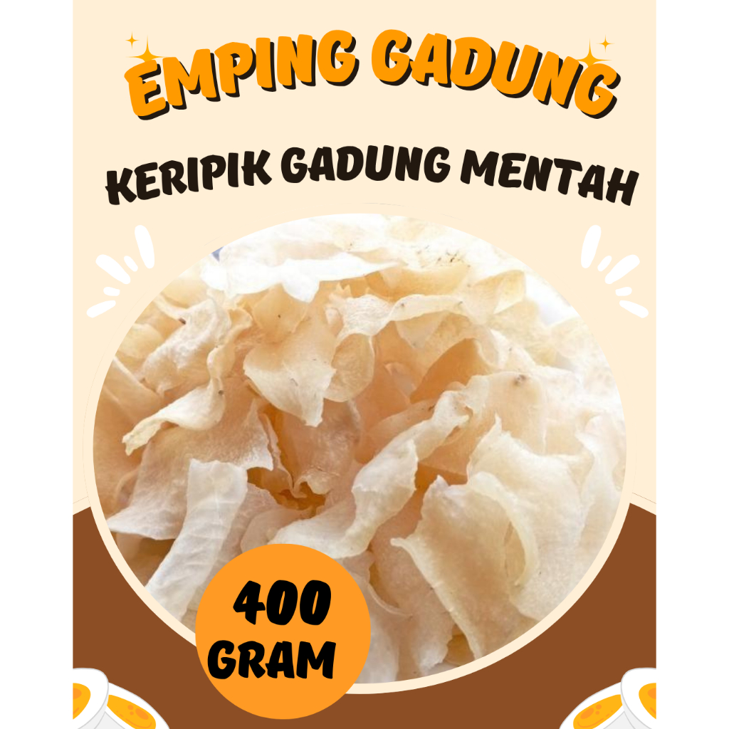 

Kerupuk Gadung / Emping Gadung Mentah - 400 Gram