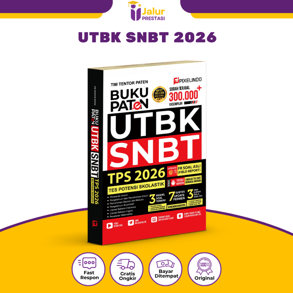 Buku Paten UTBK SNBT TPS 2026 (Update Terbaru) Dilengkapi FR Soal Asli & Bimbel Intensif - Pixelindo