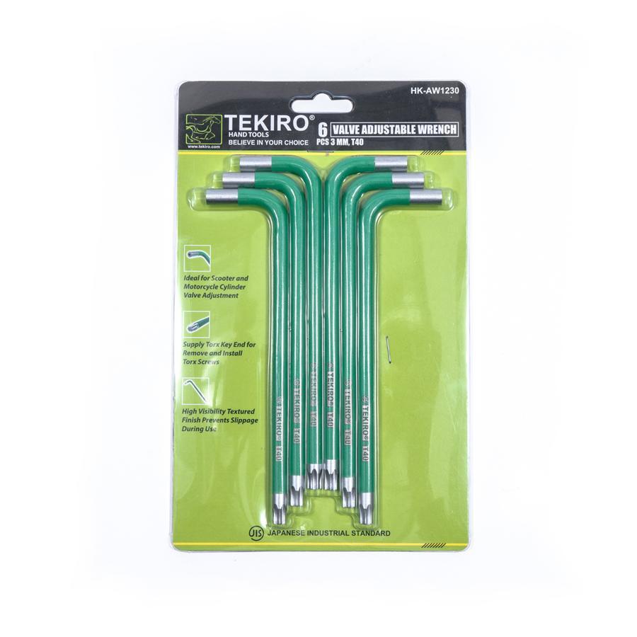 1 Set Kunci L Klep Motor T40 (isi 6pc) / Kunci Klep Motor 1 Set