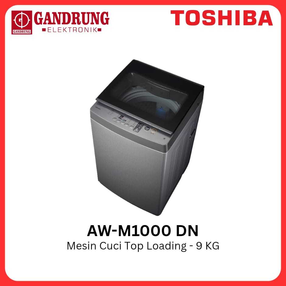 TOSHIBA Mesin Cuci 1 Tabung Top Loading 9kg - AW-M1000 DN