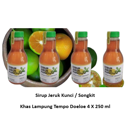 

Sirup Syrup Jeruk Kunci / Songkit / Kalamansi Khas Lampung Tempo Doeloe 4 X 250 ml (4Pcs)