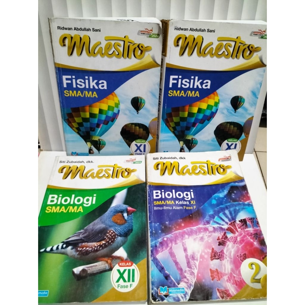 BUKU BEKAS MAESTRO FISIKA BIOLOGI SMA KELAS 10/11/12
