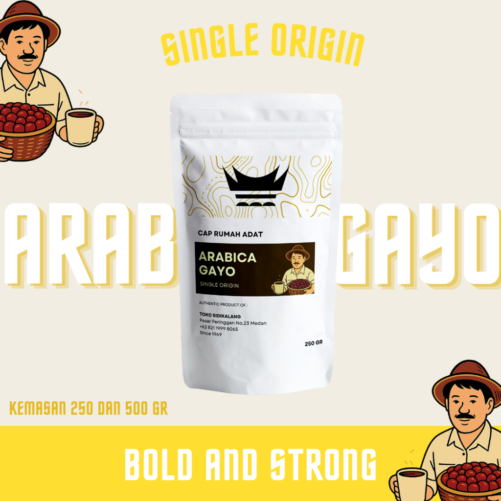

Arabica Gayo Grade 1 Cap Rumah Adat 500 Gram