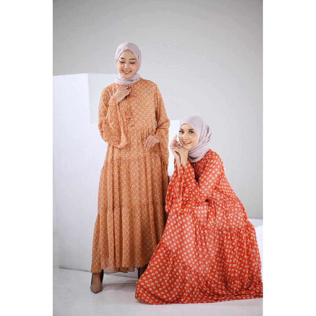SASHEENA Elma Dress || Bohemian Style  || Floral  || Ruffle Fairy ||  Bunga II Gamis Motif || Baju P