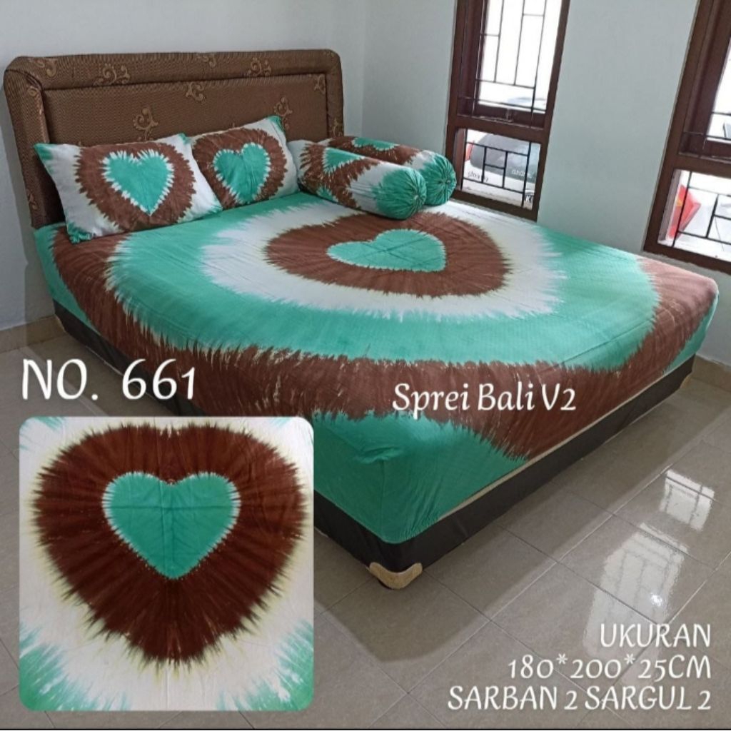Sprei Bali katun lukis /sprei Bali tidie ORi tanpa sambung 180x200x25cm