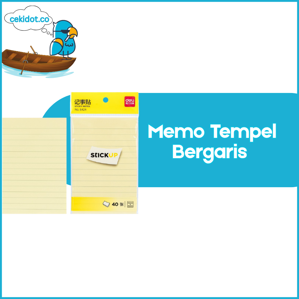 

Cekidot Sticky Notes / Memo Tempel Bergaris 50 lembar 20cm Lem Kuat 21582 Y1683