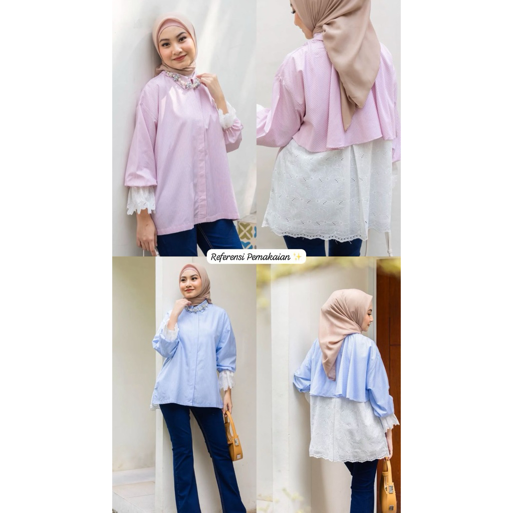 Tunik Salur kombinasi