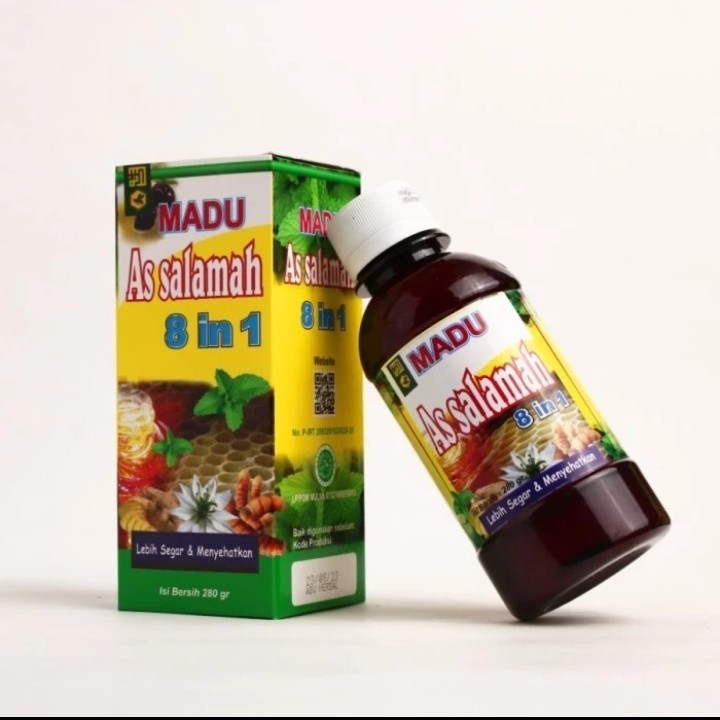 Madu Batuk Flu Demam As Salamah 8 in 1 280gr, CV Abu Herbal | Obat Flu Batuk