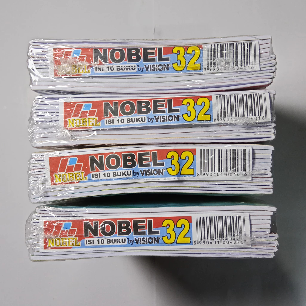 

Buku Tulis NOBEL 38 / Buku Tulis NOBEL By VISION / Buku Murah / 1 PACK isi 10