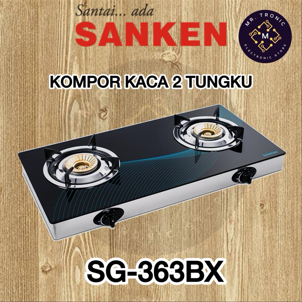 Sanken Kompor Gas Dua Tungku SG-363 Kaca | SG-388FS Kompor Gas Kaca 2 Tungku | SG-533FS Kompor Gas 3