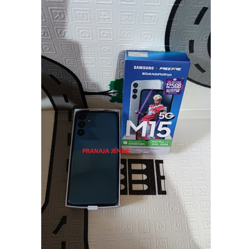 SAMSUNG GALAXY M15 5G 6/128GB SECOND FULLSET GARANSI