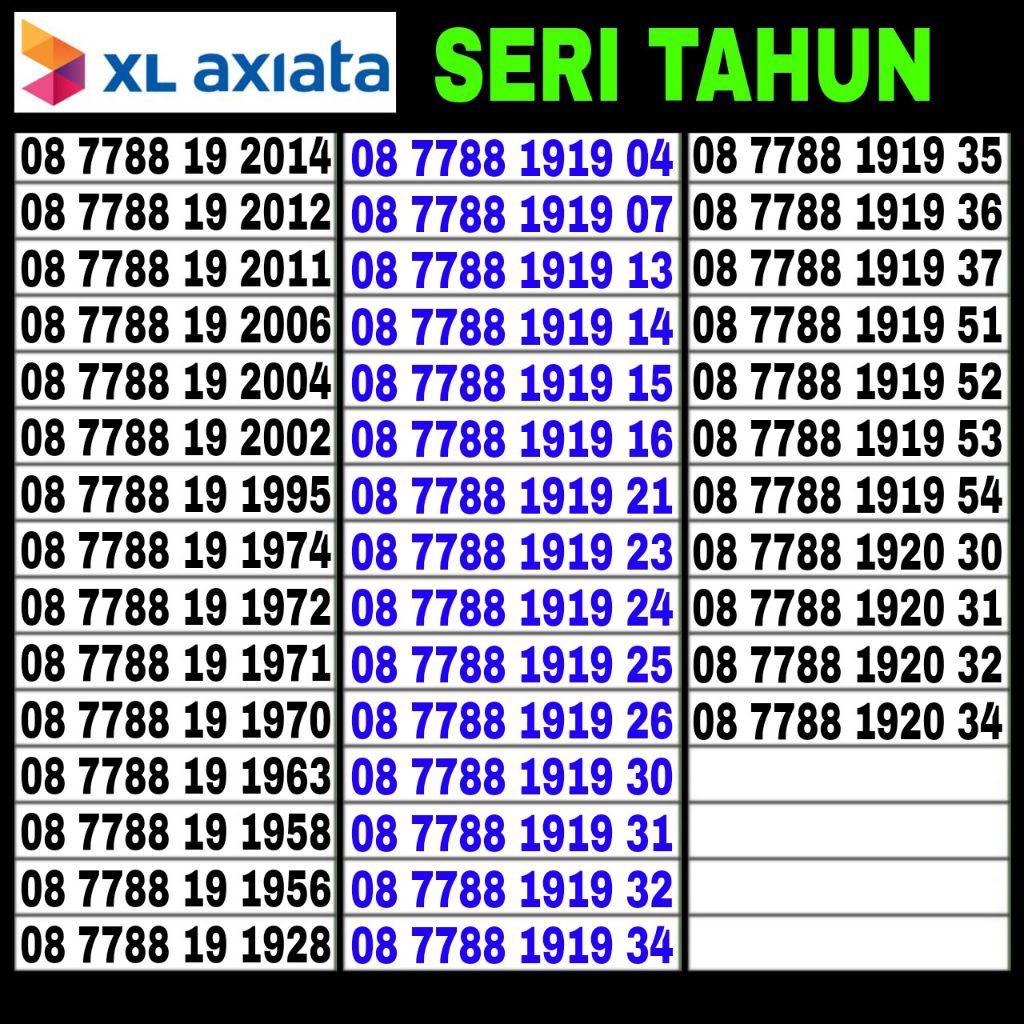 nomor cantik XL 4g LTE seri ekor triple 06
