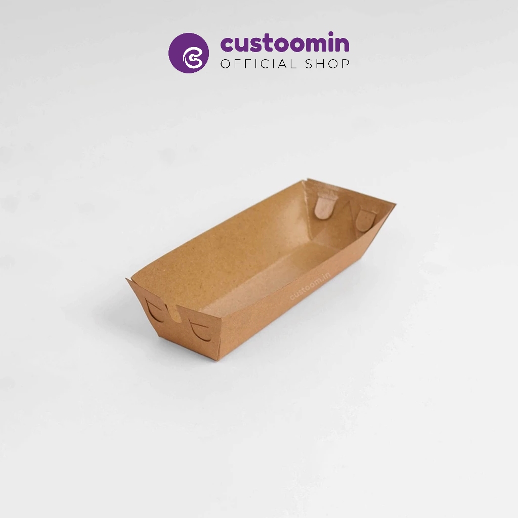 

15570 Tray Sosis (Ukuran 15,5x7x3 cm) - Kertas Alas Sate- Kertas Alas Sosis