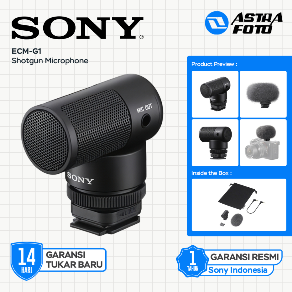Sony ECM-G1 Shotgun Microphone Sony ECM G 1 Mic ORIGINAL