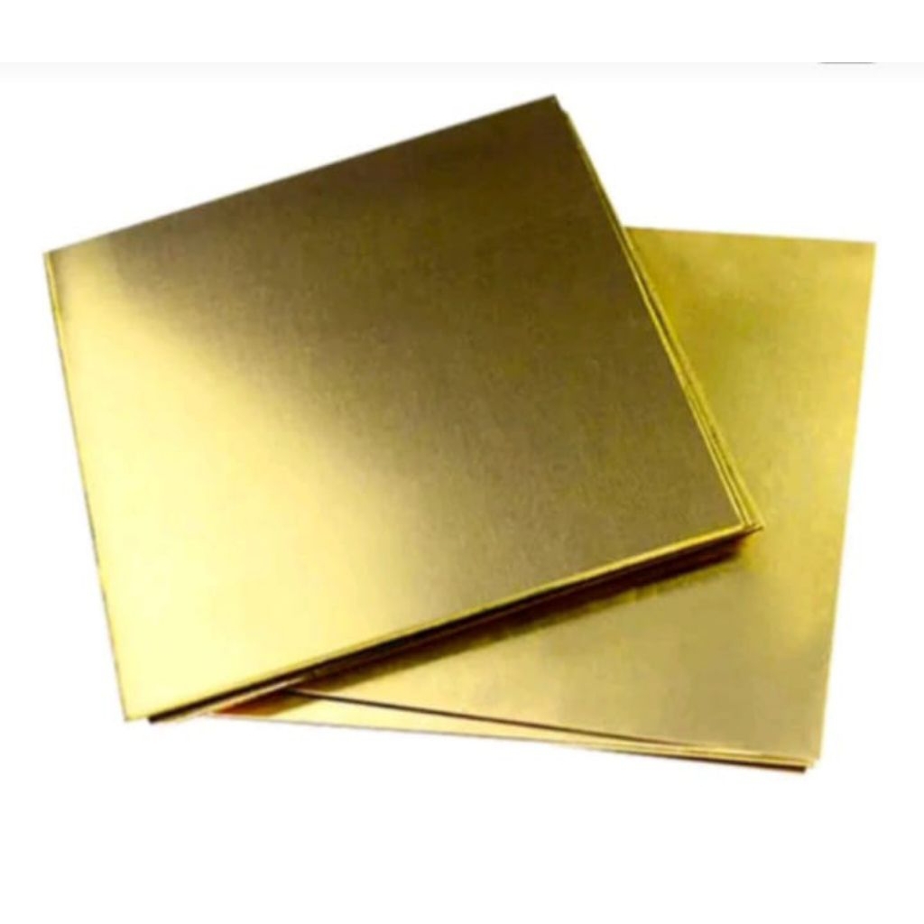 plat Kuningan lembaran 1mm x 100mm x 100mm