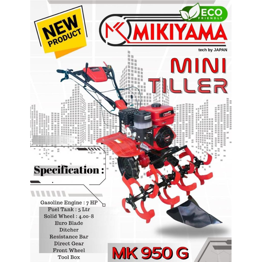 MINI TILLER, CULTIVATOR MIKIYAMA PENGGEMBUR TANAH, CULTIVATOR BAJAK, CULTIVATOR KEBUN