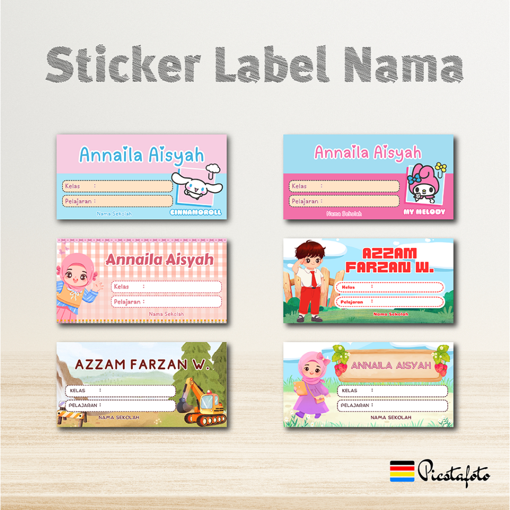 

Stiker Label Nama Buku Sekolah (isi 28 pcs) Design 5