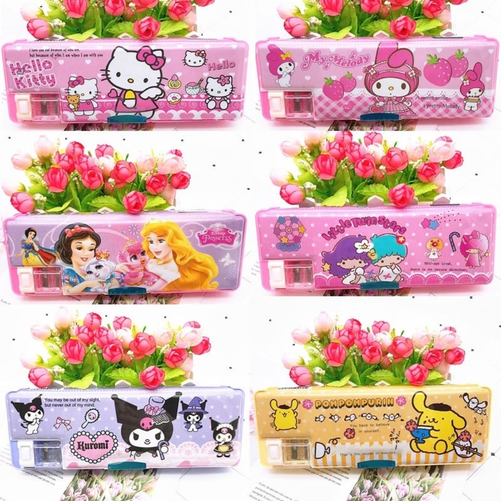 

Tempat Pensil Anak Perempuan Karakter Lucu Dengan Rautan (1 Pcs)