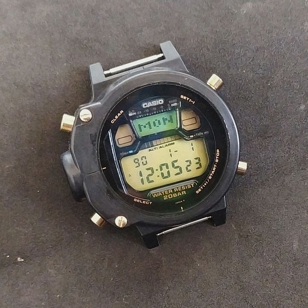 ORIGINAL PART REPLACEMENT CASIO G - SHOCK DW - 6700J - 6 SKYFORCE JAPAN MODUL 1231 1994's GOLD BUTTO