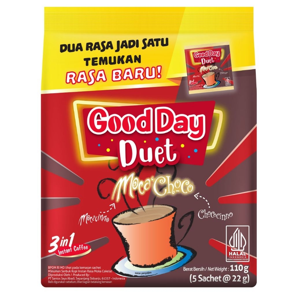 

GOOD DAY DUET KOPI INSTAN 5x22gr