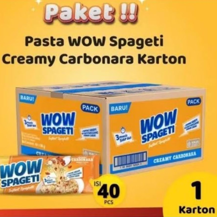 

Wow Spageti 1 dus isi 40pcs - Promo paket 2 Karton