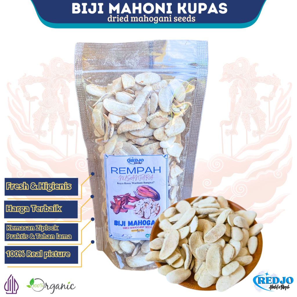

Biji Mahoni Mahogani Kupas Kering Bersih Kualitas Super Premium Rempah Herbal JSR Premium Quality