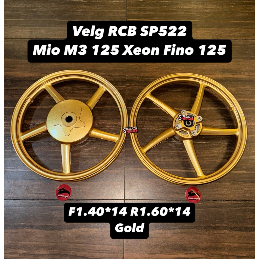 Velg Racing Sport Rim RCB SP522 Yamaha Mio 125 Xeon Mio M3 Fino 125 Xeon GT EGO LC 1.40 1.60 Ring 14