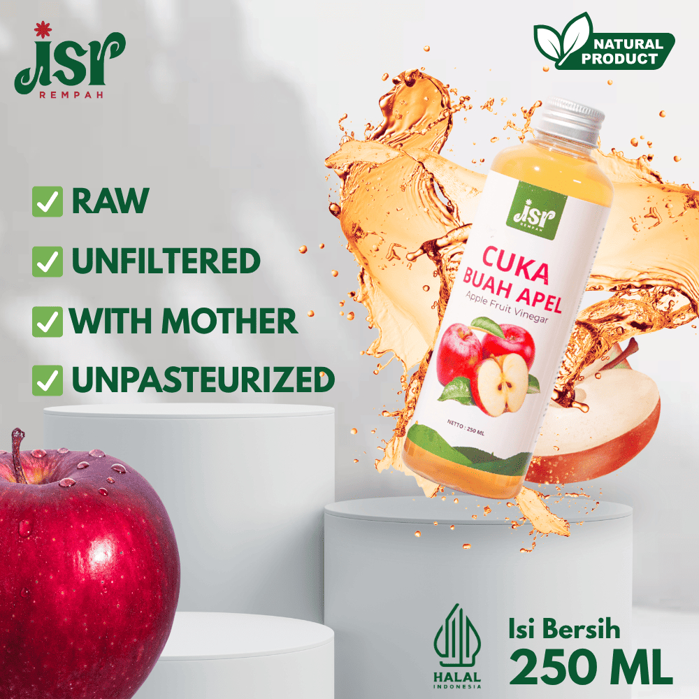 

JSR Rempah Cuka Apel Asli Apple Cider Vinegar Cuka Sari Apel 250 ml