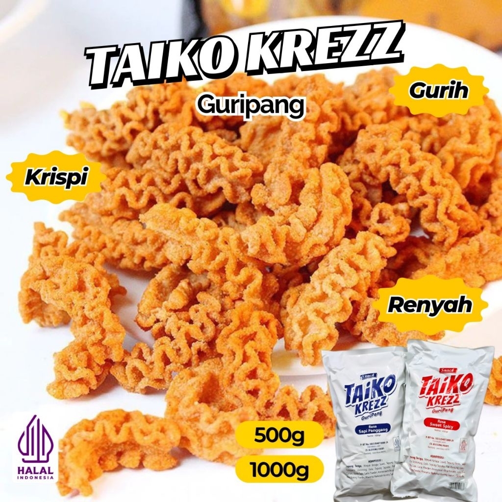 

COD Snack Taiko Krezz Guripang 500G/Halal. Camilan/Makanan kembung/Puffef,Citarasa Baik.Renyah Dan Lezat