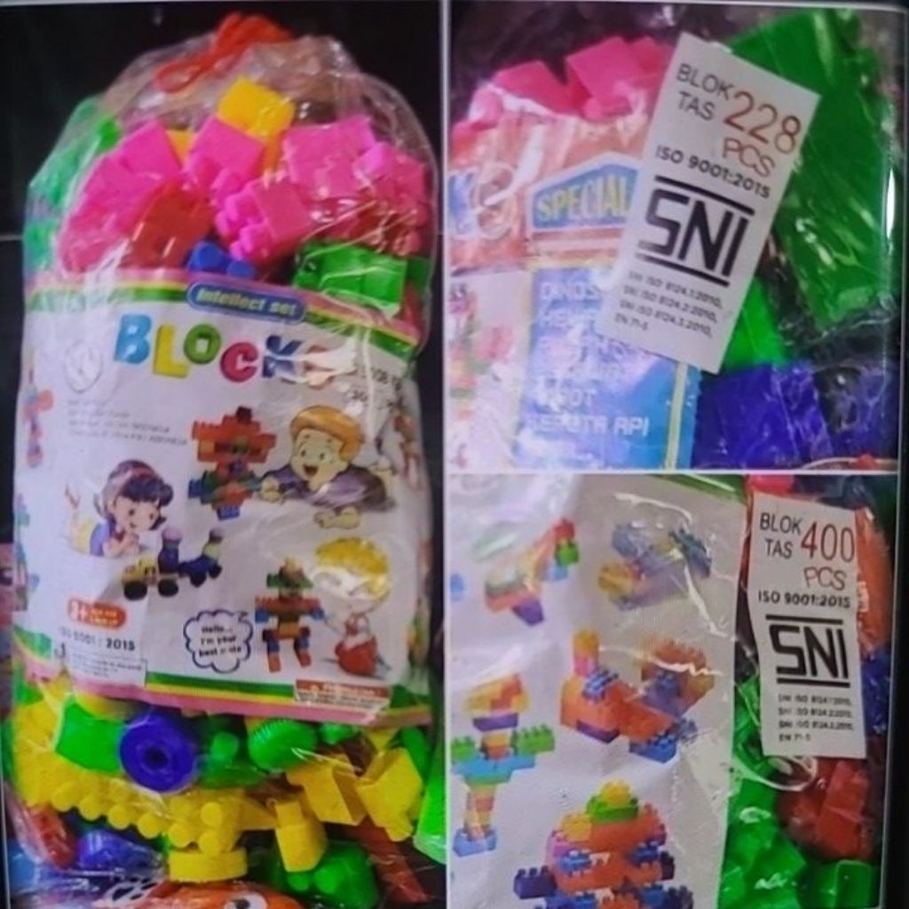 Mainan Lego Besar Model Kereta isi banyak puzzle blocks balok blok susun termurah