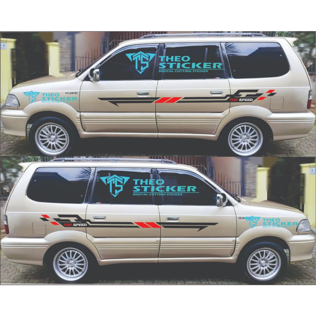 Sticker kijang kapsul list cutting sticker mobil toyota kijang lgx sgx krista ssx lx sticker body sa