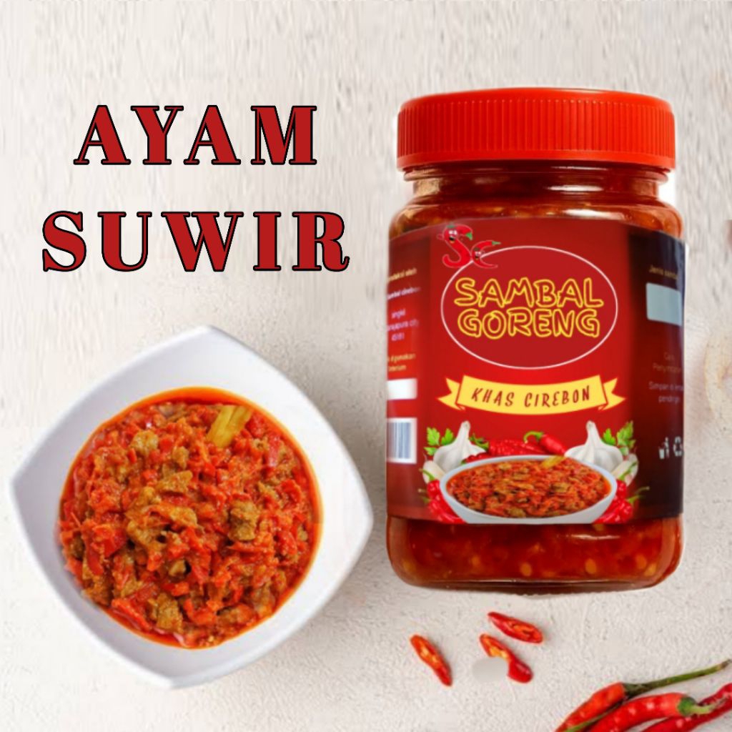 

SAMBAL GORENG AYAM SUWIR Rasa khas Nusantara dengan perpaduan rempah pilihan, gurih dan pedas seimbang.