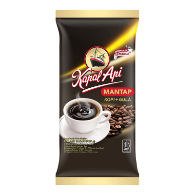 

Kapal Api Mantap Kopi Instan + Gula 8 x 25 g