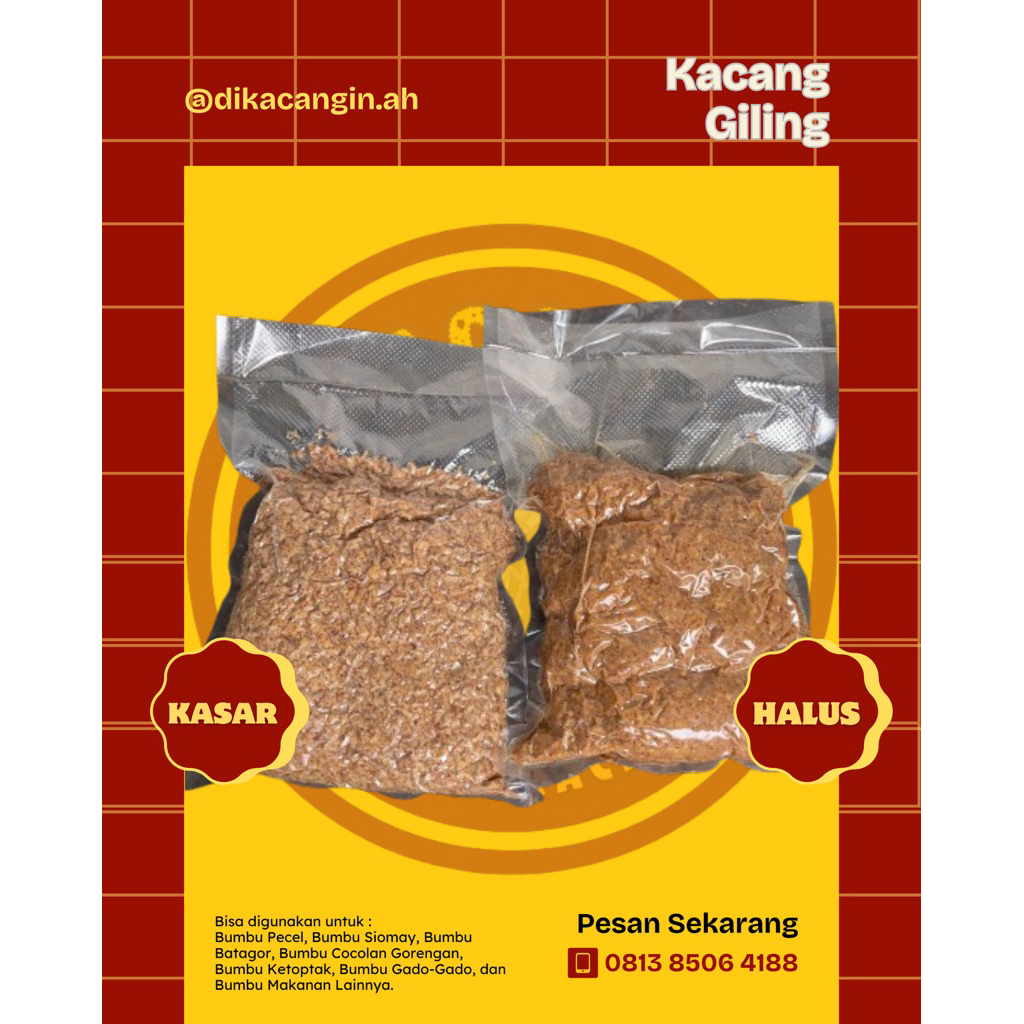 

250 GRAM Kacang Tanah Giling HALUS KASAR Giling Kacang Bumbu Kacang