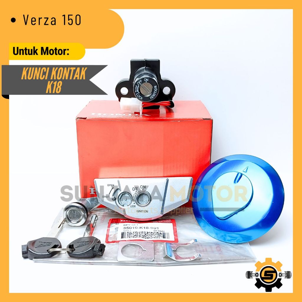 Kunci Kontak Set K18 Keyset Konci Kontak Original Honda Verza 150 Kunci 1 Set Key Set Konci Motor Or