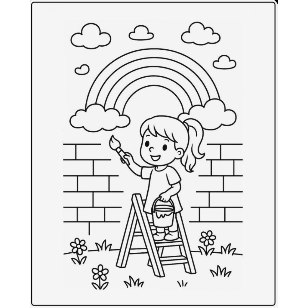 

Kertas Mewarnai tema ANAK Laki-laki dan Perempuan/ Kertas Bergambar A4