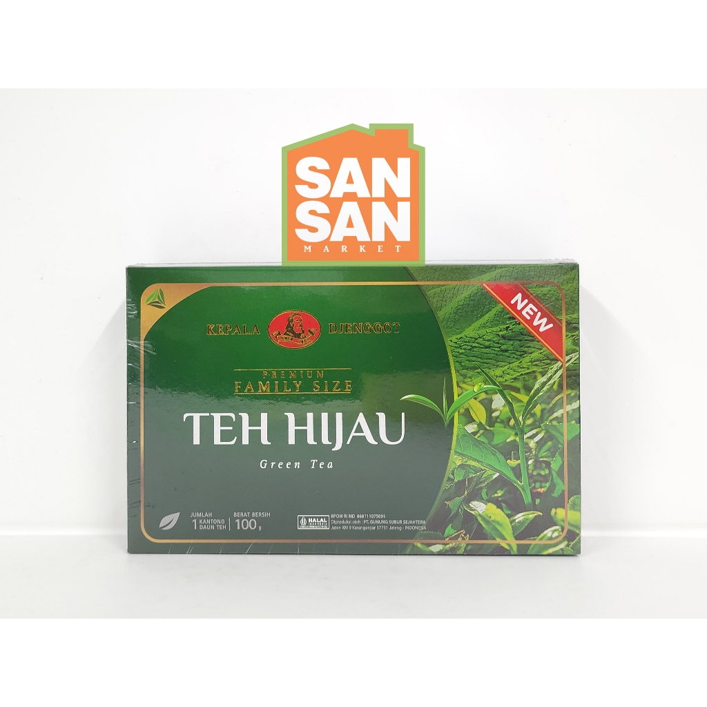 

Cap Kepala Djenggot Jenggot Teh Hijau Premium Family Size 100 gr Teh Diet
