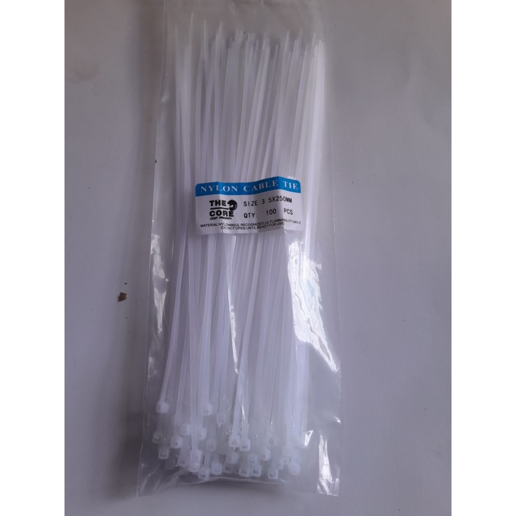 

cable ties 3,5 × 250 mm / 25 cm putih THE CORE