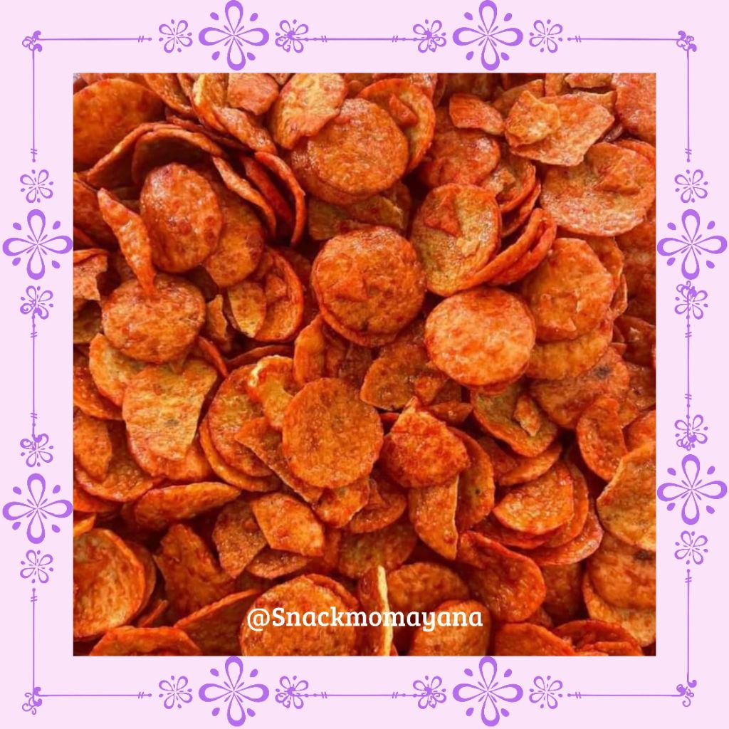 

Cemilan Kiloan Opak Balado