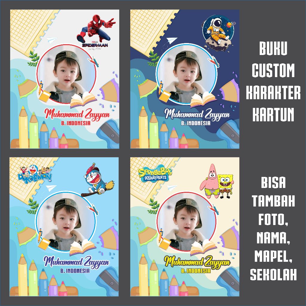 

Buku Tulis Anak Sekolah SIDU CUSTOM FOTO, NAMA, SEKOLAH DLL 38 LEMBAR