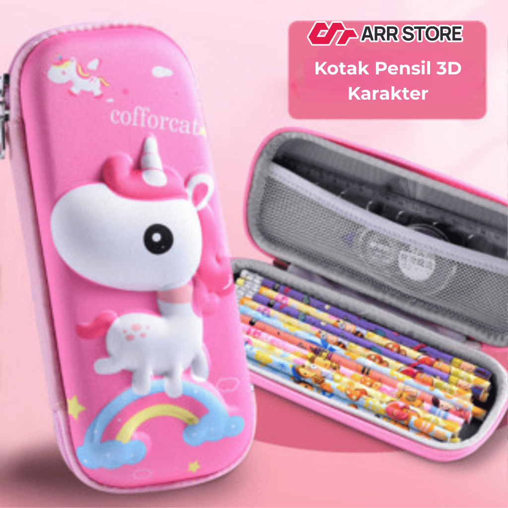 

Kotak Pensil 3D Karakter Tempat Pensil Anak Karakter Timbul Emboss Pencil Case Character Import