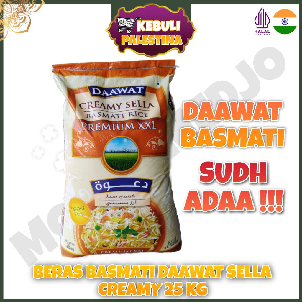 BERAS BASMATI DAAWAT CREAMY SELLA 25 KG XXL