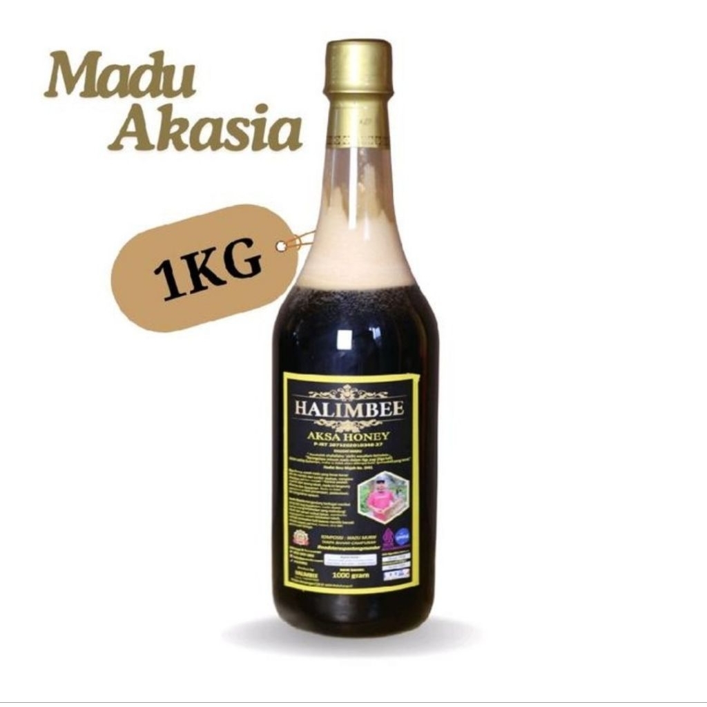 

Madu asli murni hutan akasia 1KG carva super grad Halimbee